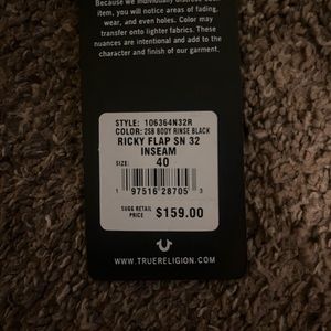 Black true religion jeans